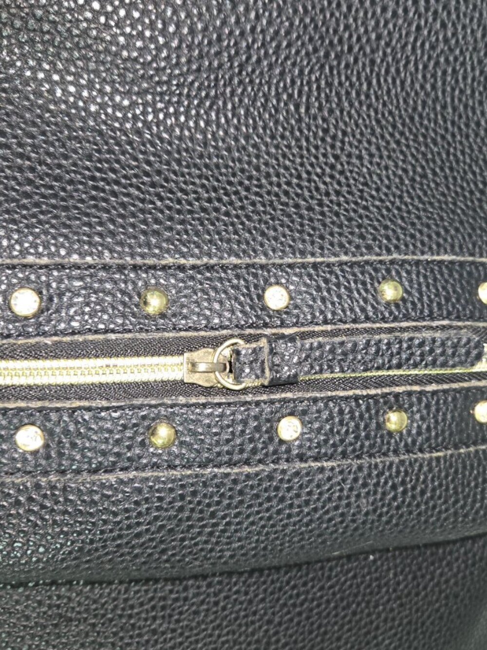 Kenneth Cole Reaction Black Mini Backpack Studded Gold Hardware - Picture 9 of 9
